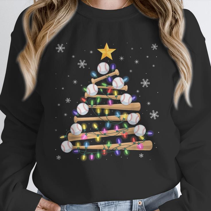 Baseball Christmas Tree Light Xmas Baseball Boys Kids Unisex Sweatshirt