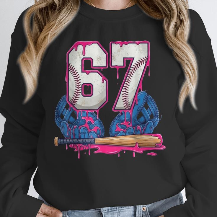 Baseball Drip 67 Meme Six Seven 6-7 Gen Alpha Slang Unisex Sweatshirt