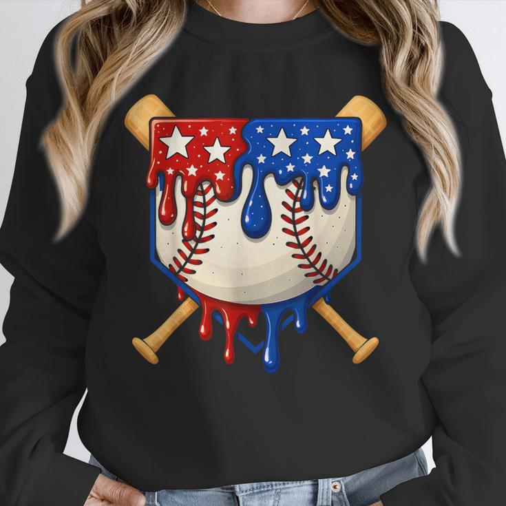 Baseball Drip American Flag Home Plate 4th Of July Patriotic Unisex Sweatshirt Baseball Drip American Flag Home Plate 4th Of July Patriotic Unisex Sweatshirt