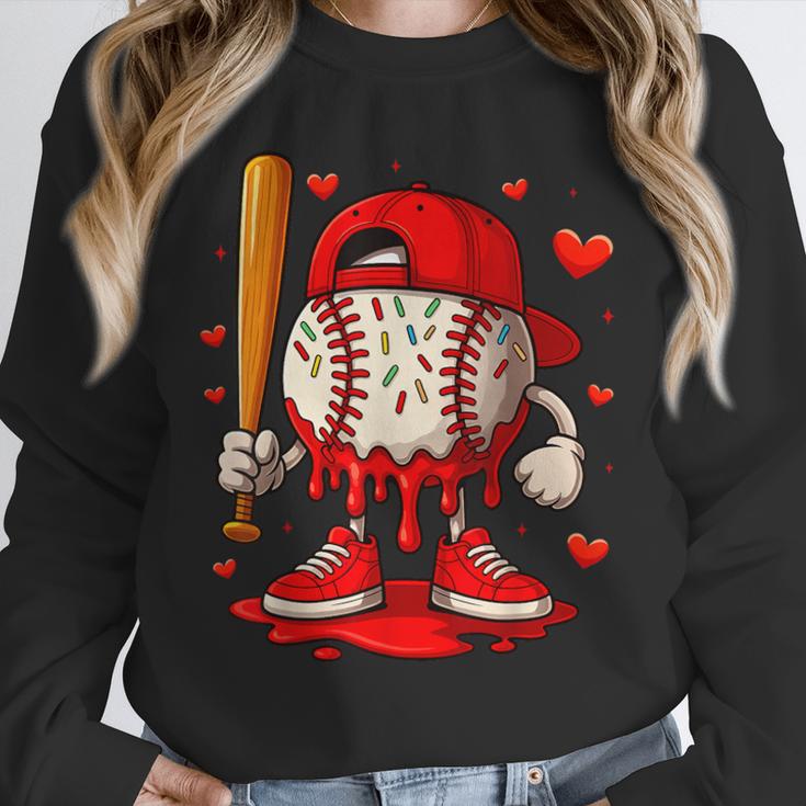 Baseball Drip Ice Cream Apparel Boys Kids Valentines Day Unisex Sweatshirt