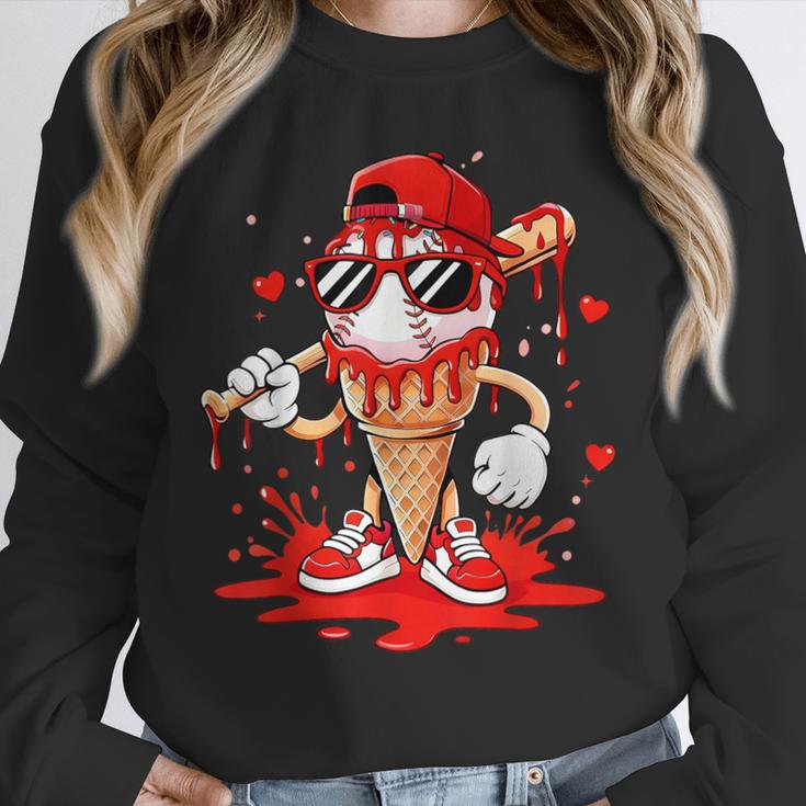 Baseball Drip Ice Cream Apparel Youth Boys Valentines Unisex Sweatshirt