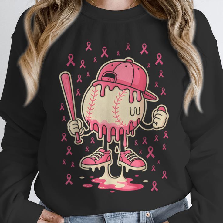 Baseball Drip Ice Cream Breast Cancer Awareness Boys & Girls Unisex Sweatshirt