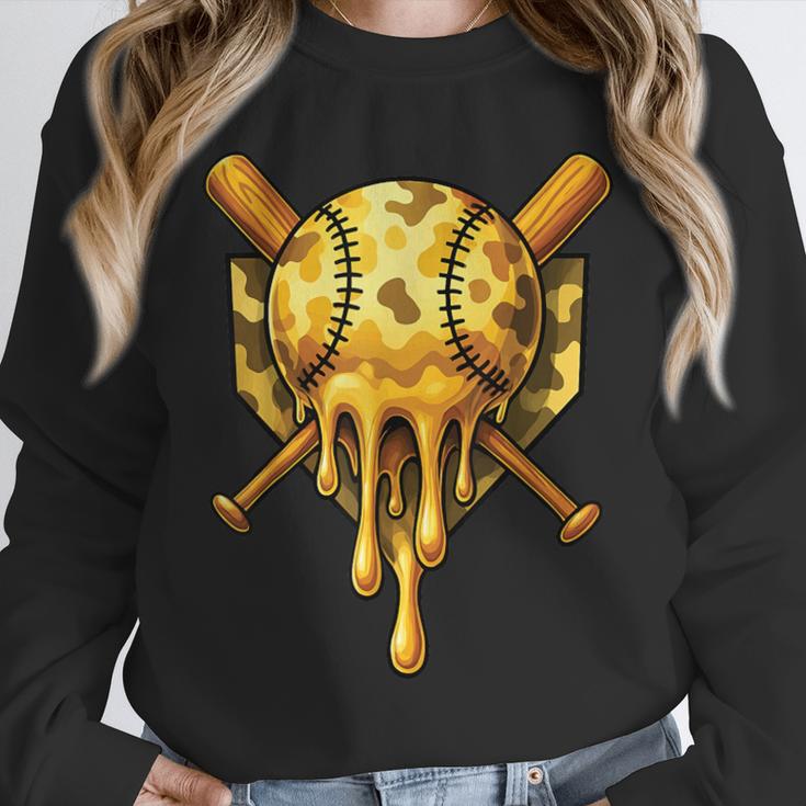 Baseball Drip Ice Cream Camo Cool Unisex Sweatshirt Baseball Drip Ice Cream Camo Cool Unisex Sweatshirt