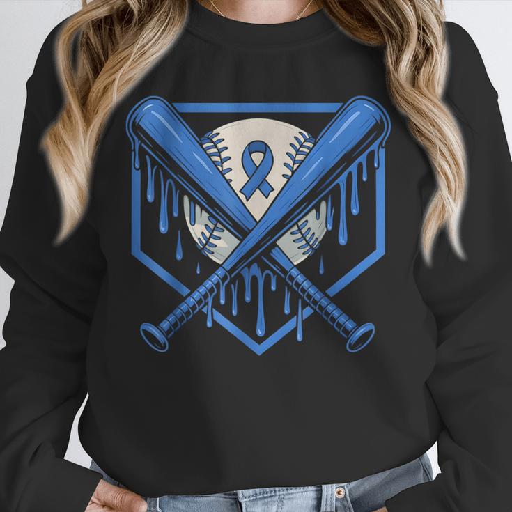 Baseball Drip Ice Cream Diabetes Awareness Ribbon Boys Girls Unisex Sweatshirt Baseball Drip Ice Cream Diabetes Awareness Ribbon Boys Girls Unisex Sweatshirt
