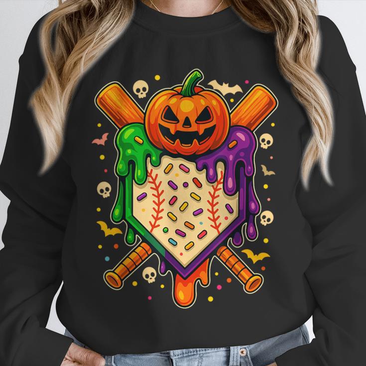 Baseball Drip Ice Cream Drip Halloween Baseball Lovers Unisex Sweatshirt Baseball Drip Ice Cream Drip Halloween Baseball Lovers Unisex Sweatshirt