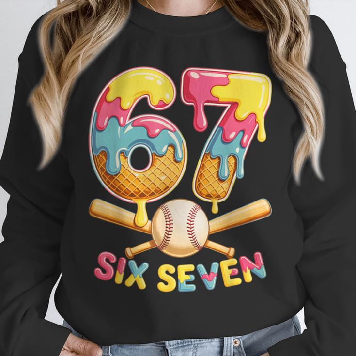 Baseball Drip Ice Cream Number 67 Player Lifestyle Unisex Sweatshirt Baseball Drip Ice Cream Number 67 Player Lifestyle Unisex Sweatshirt