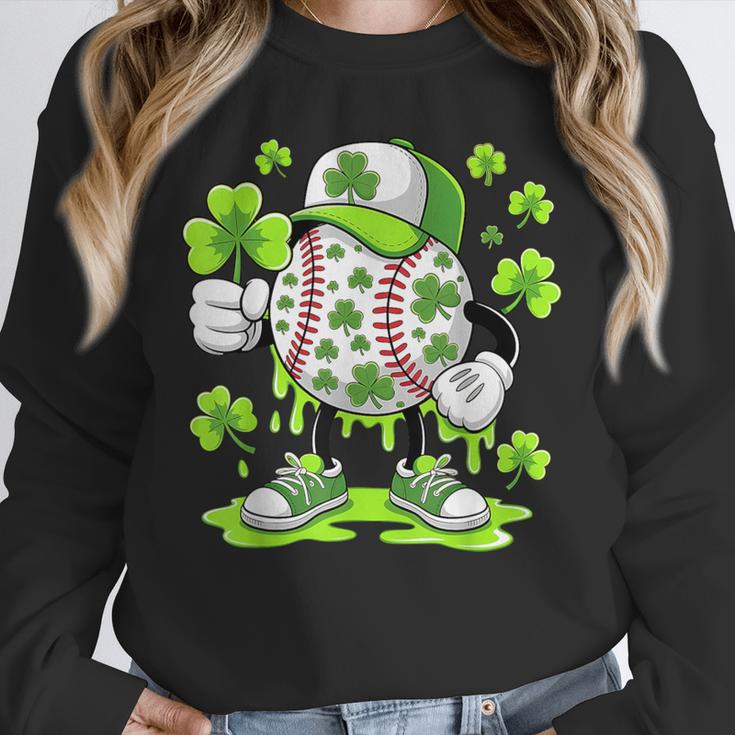 Baseball Drip Ice Cream Shamrock Irish St Patricks Men Unisex Sweatshirt