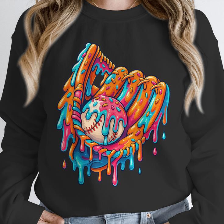 Baseball Drip Ice Cream Sprinkles Baseball Glove For Boys Unisex Sweatshirt Baseball Drip Ice Cream Sprinkles Baseball Glove For Boys Unisex Sweatshirt
