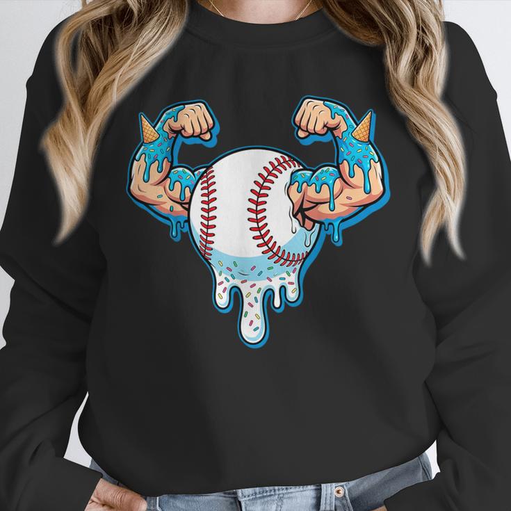 Baseball Drip Ice Cream Strong Character Unisex Sweatshirt Baseball Drip Ice Cream Strong Character Unisex Sweatshirt