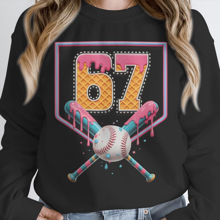 Baseball Drip Number 67 Fun Six Seven 6 7 Meme Unisex Sweatshirt Baseball Drip Number 67 Fun Six Seven 6 7 Meme Unisex Sweatshirt