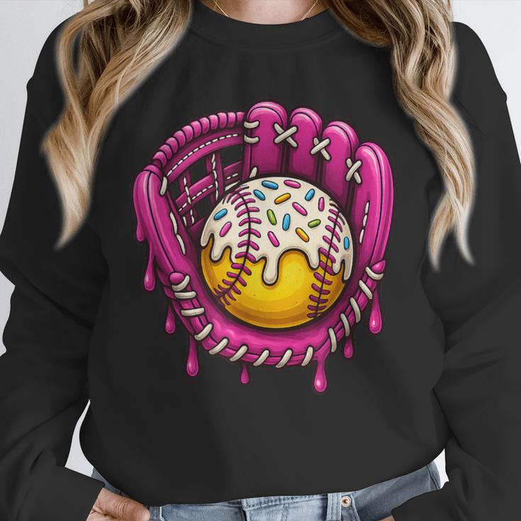 Baseball Drip Pink Glove Respect The Drip Youth Boys Girls Unisex Sweatshirt