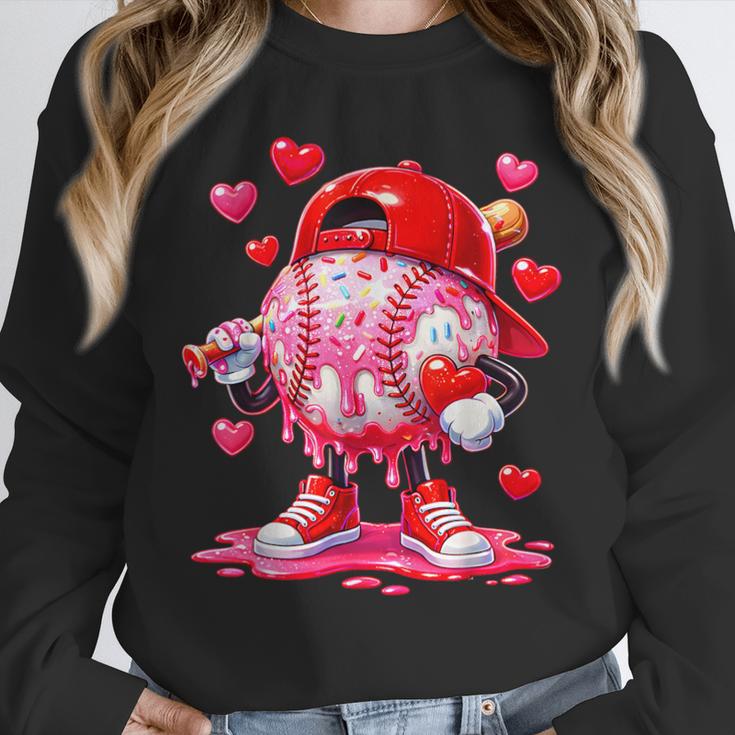 Baseball Drip Valentine Sports Vday Ice Cream Drip Heart Unisex Sweatshirt Baseball Drip Valentine Sports Vday Ice Cream Drip Heart Unisex Sweatshirt