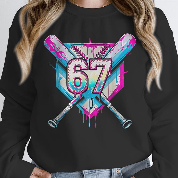 Baseball Dripping 67 Home Plate Six Seven Boy Kids Sports Unisex Sweatshirt Baseball Dripping 67 Home Plate Six Seven Boy Kids Sports Unisex Sweatshirt