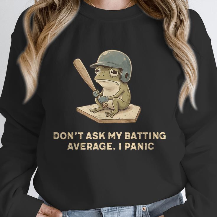 Baseball Frog Saying Batting Retro Artwork Unisex Sweatshirt Baseball Frog Saying Batting Retro Artwork Unisex Sweatshirt
