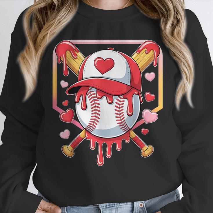 Baseball Heart Valentines Day Baseball Ice Cream Drip Boys Unisex Sweatshirt Baseball Heart Valentines Day Baseball Ice Cream Drip Boys Unisex Sweatshirt