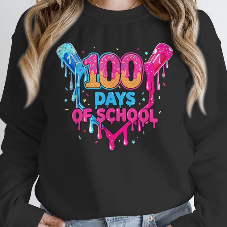 Baseball Ice Cream Drip 100 Days Of School Boys Girls 100th Unisex Sweatshirt Baseball Ice Cream Drip 100 Days Of School Boys Girls 100th Unisex Sweatshirt