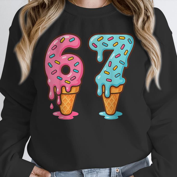 Baseball Ice Cream Drip 6 7 Kids 67 Birthday Unisex Sweatshirt Baseball Ice Cream Drip 6 7 Kids 67 Birthday Unisex Sweatshirt