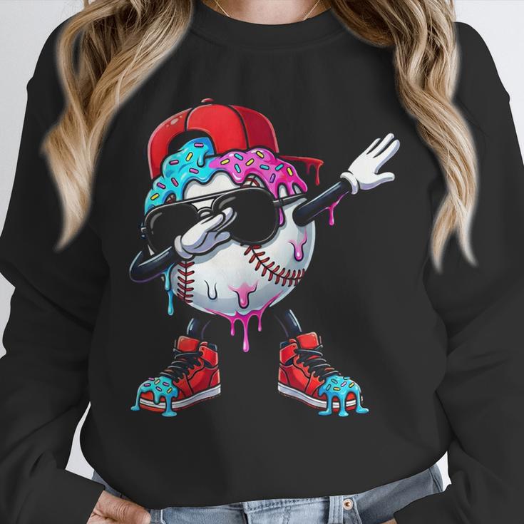 Baseball Ice Cream Drip Dabbing Sports Sprinkles For Boys Unisex Sweatshirt Baseball Ice Cream Drip Dabbing Sports Sprinkles For Boys Unisex Sweatshirt
