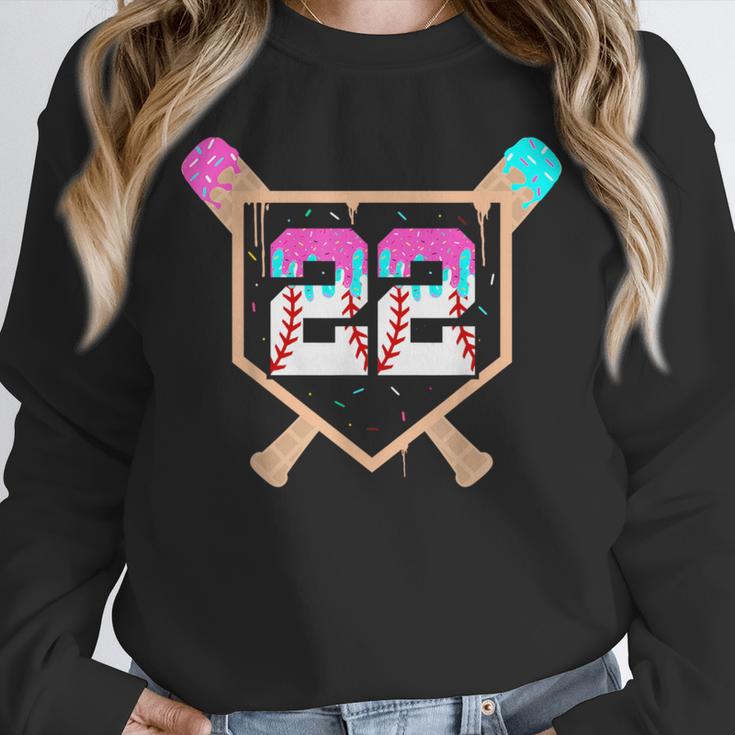 Baseball Ice Cream Drip Number 22 Player 22nd Birthday Unisex Sweatshirt Baseball Ice Cream Drip Number 22 Player 22nd Birthday Unisex Sweatshirt