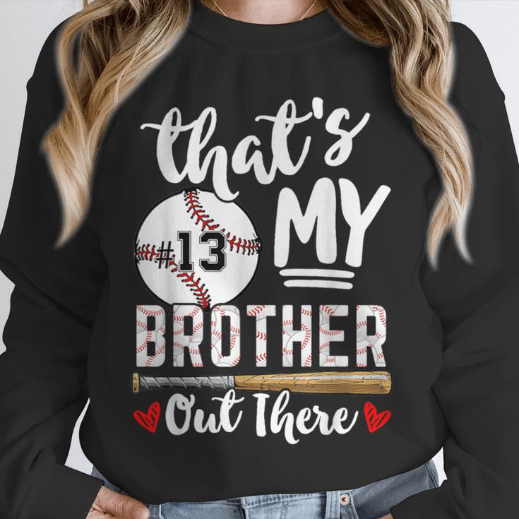 Baseball Jersey Number 13 That's My Brother Out There Unisex Sweatshirt Baseball Jersey Number 13 That's My Brother Out There Unisex Sweatshirt