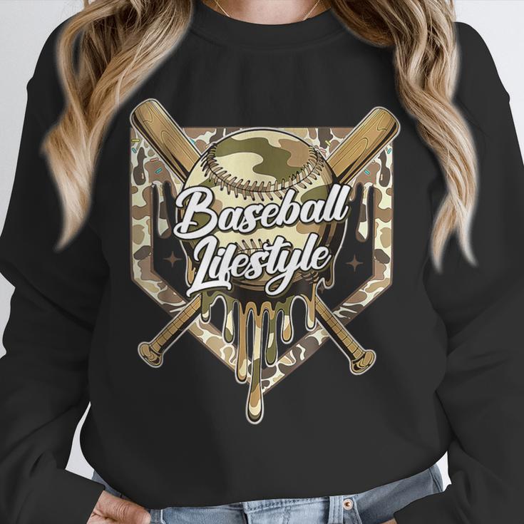 Baseball Life Lifestyle Home Plate Camo Ice Cream Drip Kids Unisex Sweatshirt Baseball Life Lifestyle Home Plate Camo Ice Cream Drip Kids Unisex Sweatshirt