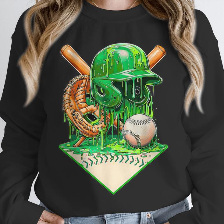 Baseball Life Style Ice Cream Drip Green Unisex Sweatshirt