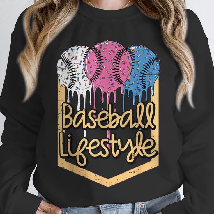 Baseball Lifestyle Ball Sprinkles Drip Boys Kids Men Teen Unisex Sweatshirt