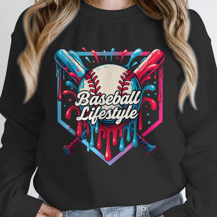 Baseball Lifestyle Shirt Youth Baseball Drip Icecream Boys Unisex Sweatshirt