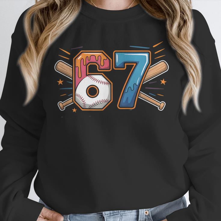 Baseball Lover Drip Number 67 Player 67th Birthday Meme Unisex Sweatshirt
