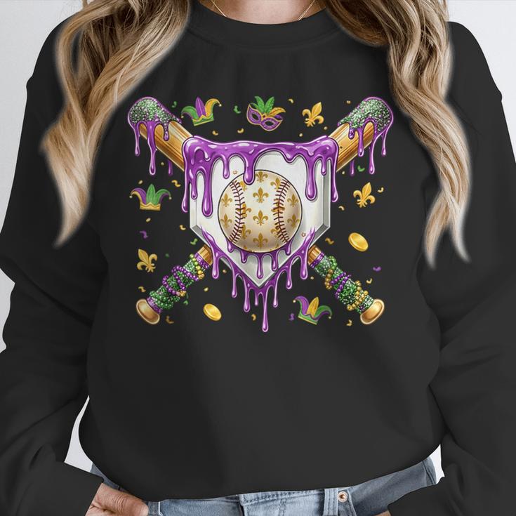 Baseball Mardi Gras Carnival Party Mask Ice Cream Drip Boys Unisex Sweatshirt Baseball Mardi Gras Carnival Party Mask Ice Cream Drip Boys Unisex Sweatshirt