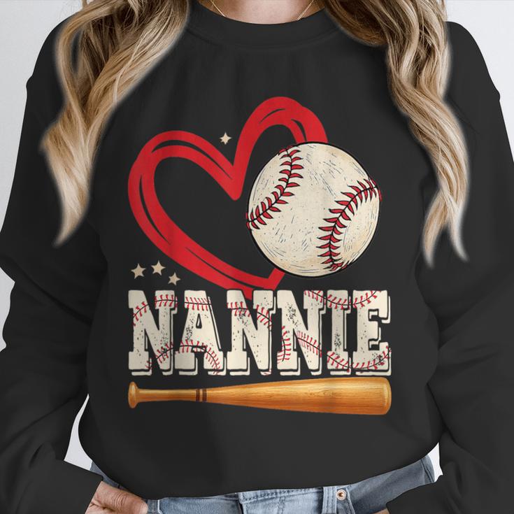 Baseball Nannie Baseball Heart Family Matching Unisex Sweatshirt