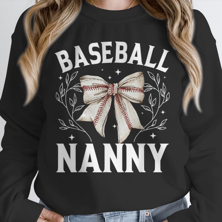 Baseball Nanny Baseball Coquette Bow Unisex Sweatshirt Baseball Nanny Baseball Coquette Bow Unisex Sweatshirt