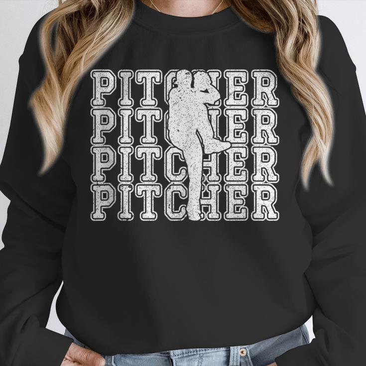 Baseball Pitcher Player Team Sport Lover Family Friends Fans Unisex Sweatshirt
