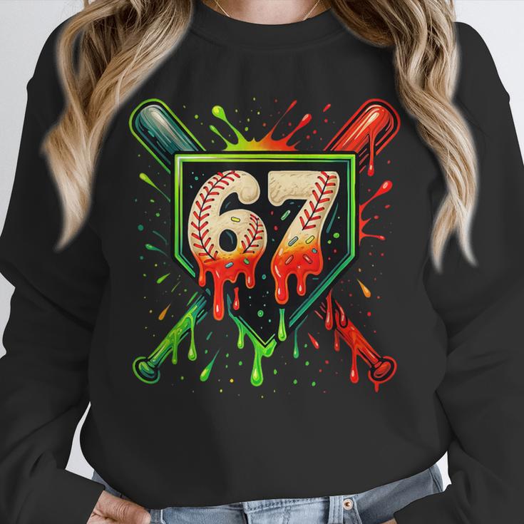Baseball Six Seven 67 Meme Ice Cream Drip Xmas Men Women Unisex Sweatshirt