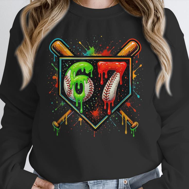 Baseball Six Seven 67 Meme Ice Cream Drip Xmas Women Men Unisex Sweatshirt Baseball Six Seven 67 Meme Ice Cream Drip Xmas Women Men Unisex Sweatshirt