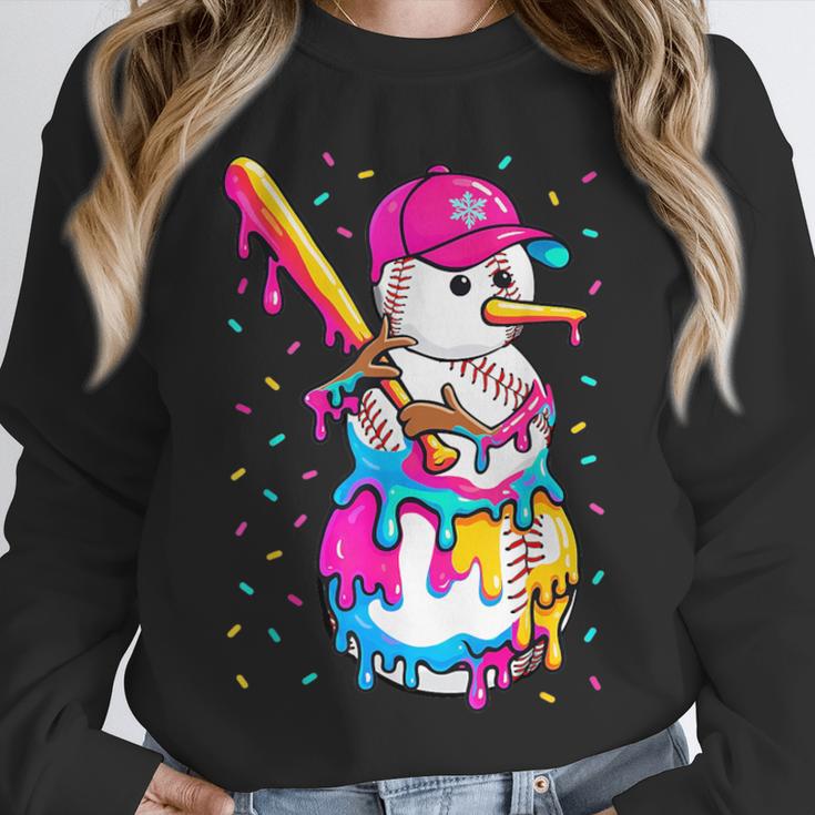 Baseball Snowman Drip Christmas Baseball Boys Men Kids Unisex Sweatshirt Baseball Snowman Drip Christmas Baseball Boys Men Kids Unisex Sweatshirt