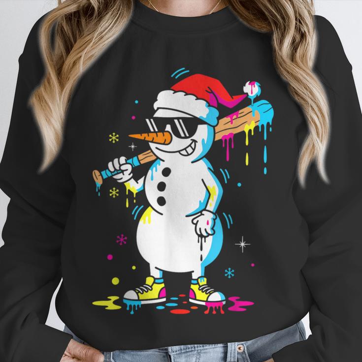 Baseball Snowman Drip Cool Christmas Men Boys Girls Unisex Sweatshirt Baseball Snowman Drip Cool Christmas Men Boys Girls Unisex Sweatshirt