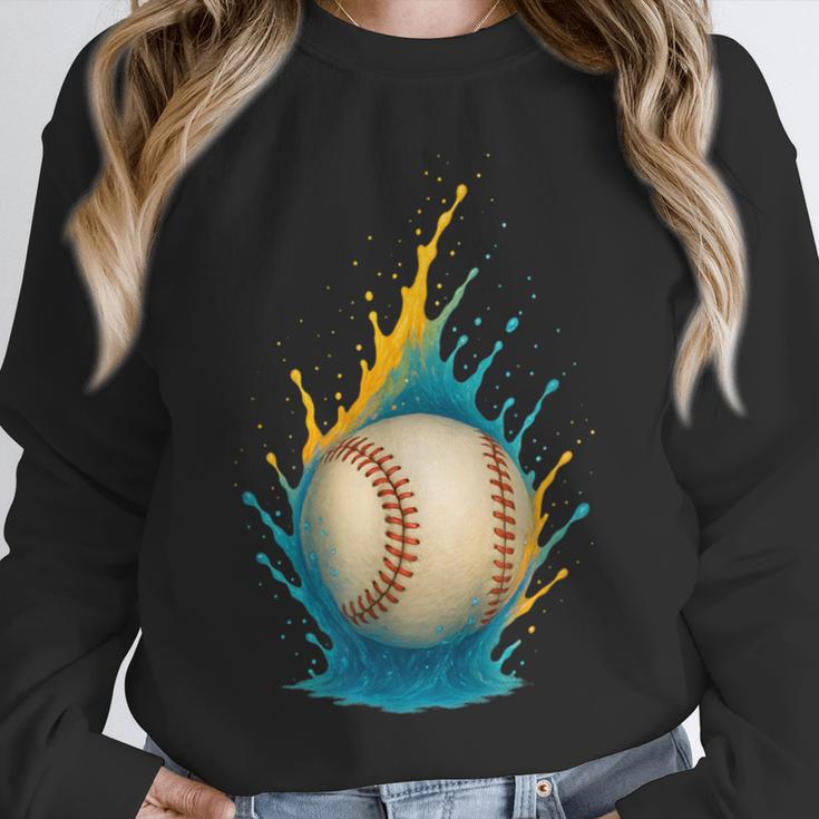 Baseball Splash Team Player For Kids Men Women Unisex Sweatshirt