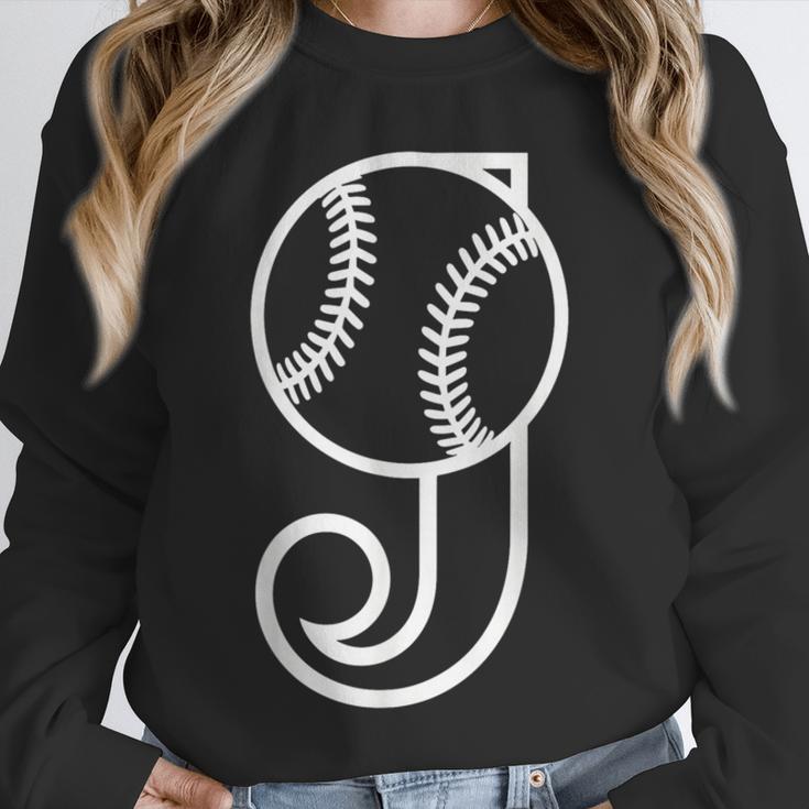 Baseball Sport Player Monogram Cool Initial Letter J Unisex Sweatshirt Baseball Sport Player Monogram Cool Initial Letter J Unisex Sweatshirt
