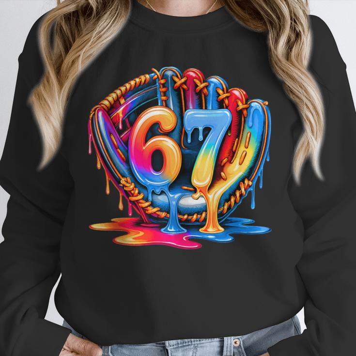 Baseball Stuff Six Seven 67 Ice Cream Drip 6 7 Baseball Kids Unisex Sweatshirt