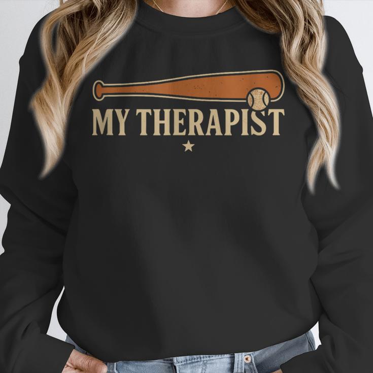 Baseball Tee My Therapist Bat Men Women Kids Unisex Sweatshirt Baseball Tee My Therapist Bat Men Women Kids Unisex Sweatshirt