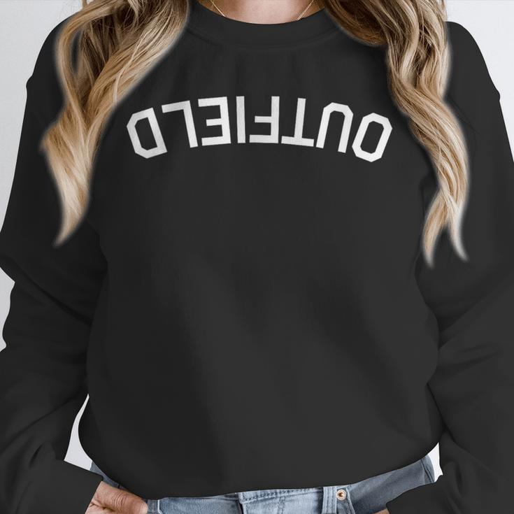 BaseballSoftball Upside Down Outfield Unisex Sweatshirt