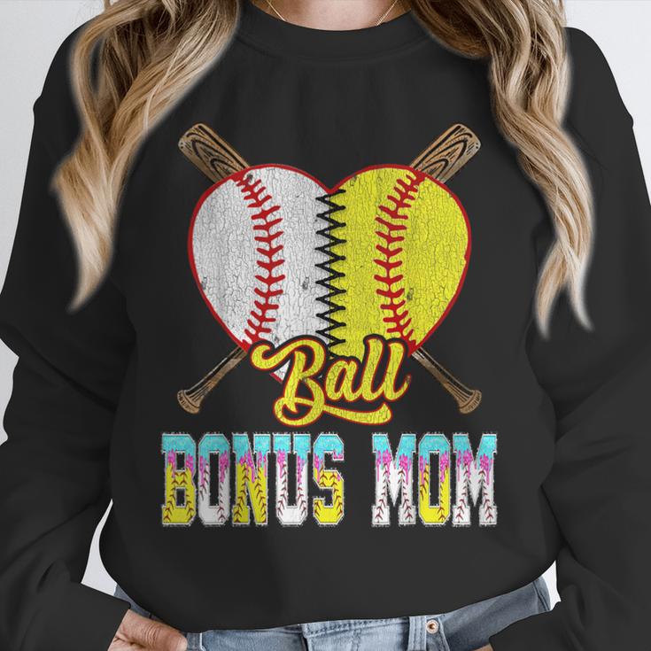 Bonus Mom Of Both Half Baseball Softball Ice Cream Drip Unisex Sweatshirt Bonus Mom Of Both Half Baseball Softball Ice Cream Drip Unisex Sweatshirt