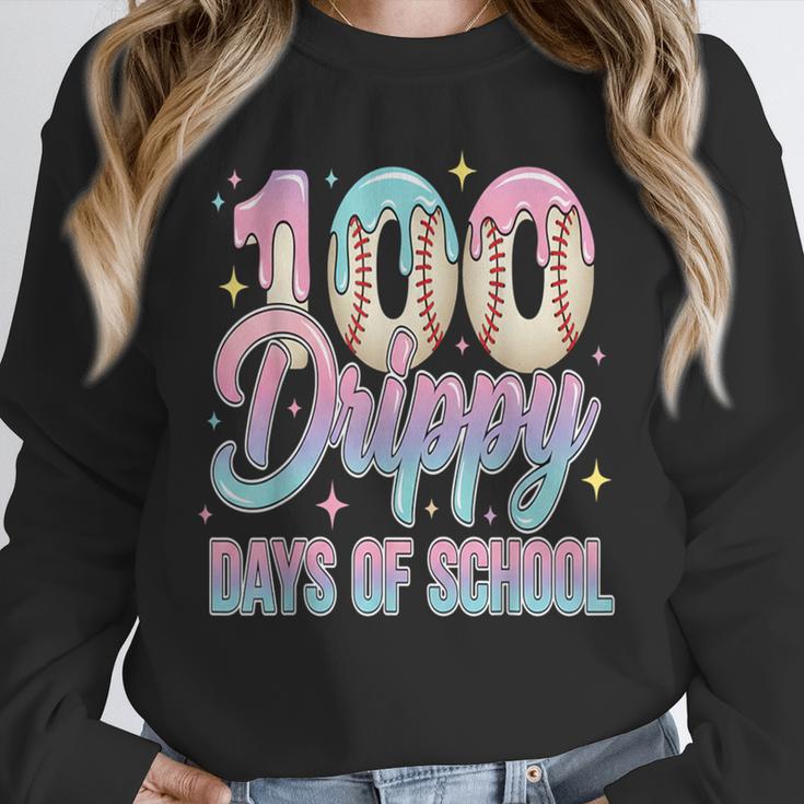 Boys Kids 100 Drippy Days Of School Baseball Drip Ice Cream Unisex Sweatshirt Boys Kids 100 Drippy Days Of School Baseball Drip Ice Cream Unisex Sweatshirt