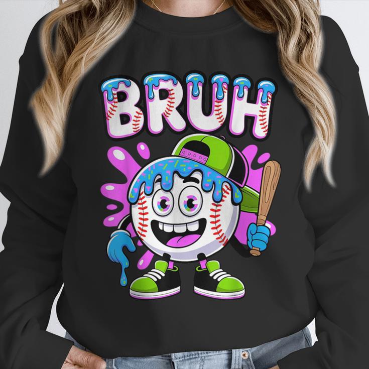 Bruh Baseball Drip Boys Youth Ice Cream Dripping Baseball Unisex Sweatshirt Bruh Baseball Drip Boys Youth Ice Cream Dripping Baseball Unisex Sweatshirt