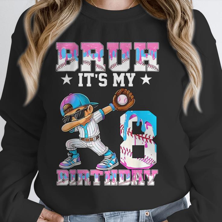 Bruh It's My 8th Birthday Baseball Ice Cream Drip 8 Year Old Unisex Sweatshirt Bruh It's My 8th Birthday Baseball Ice Cream Drip 8 Year Old Unisex Sweatshirt