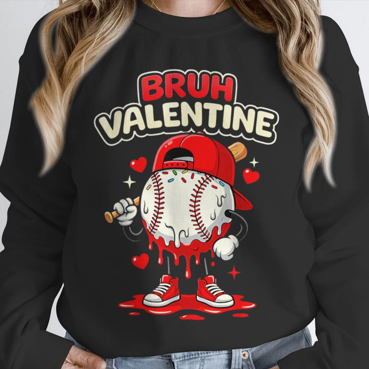 Bruh Valentine Baseball Drip Icecream Apparel Men Youth Boys Unisex Sweatshirt