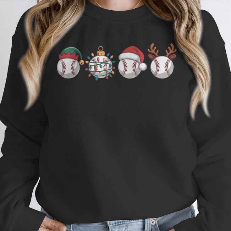 Christmas Baseball Player X-Mas Balls Unisex Sweatshirt