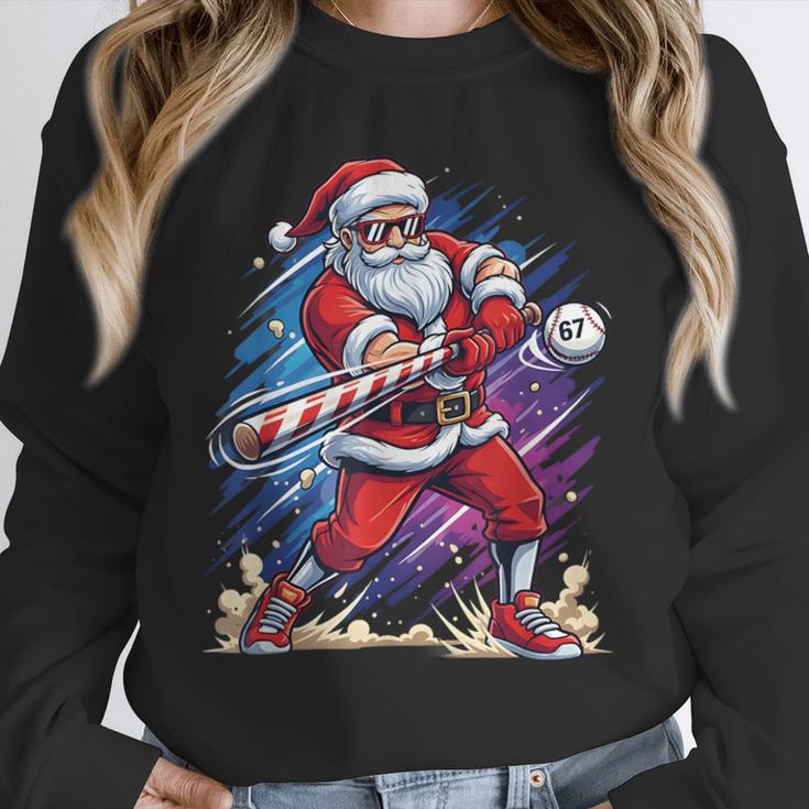 Christmas Baseball Santa Game Day Xmas Boys Kids Men Unisex Sweatshirt Christmas Baseball Santa Game Day Xmas Boys Kids Men Unisex Sweatshirt