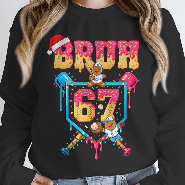 Christmas Gingerbread Bruh 67 Baseball Ice Cream Drip Kids Unisex Sweatshirt Christmas Gingerbread Bruh 67 Baseball Ice Cream Drip Kids Unisex Sweatshirt